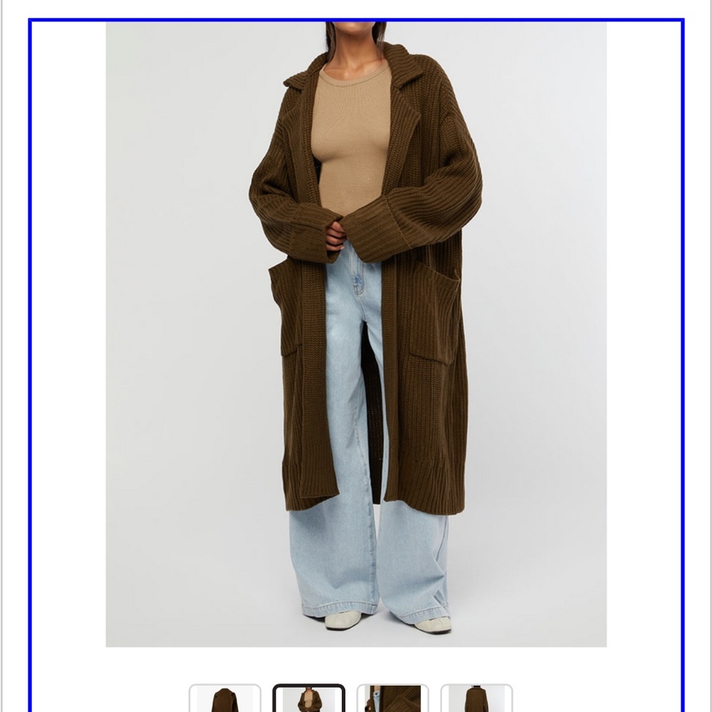 WeWoreWhat olive green cardigan size L/XL